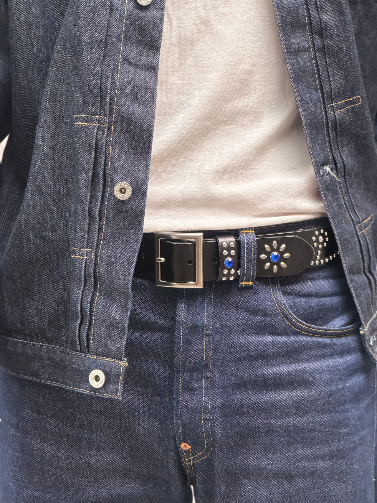 Blue Stone Studded Belt