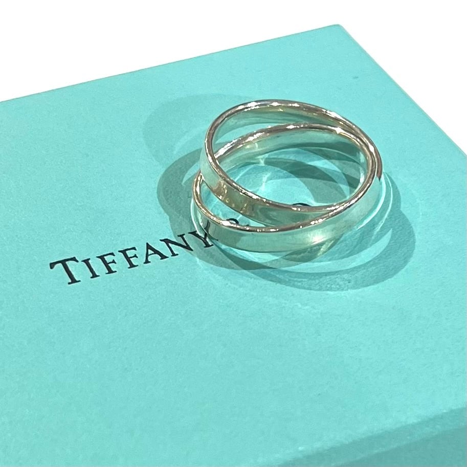希少【TIFFANY&CO.】2191 1837 名品ダブルリング／シルバー925／20号