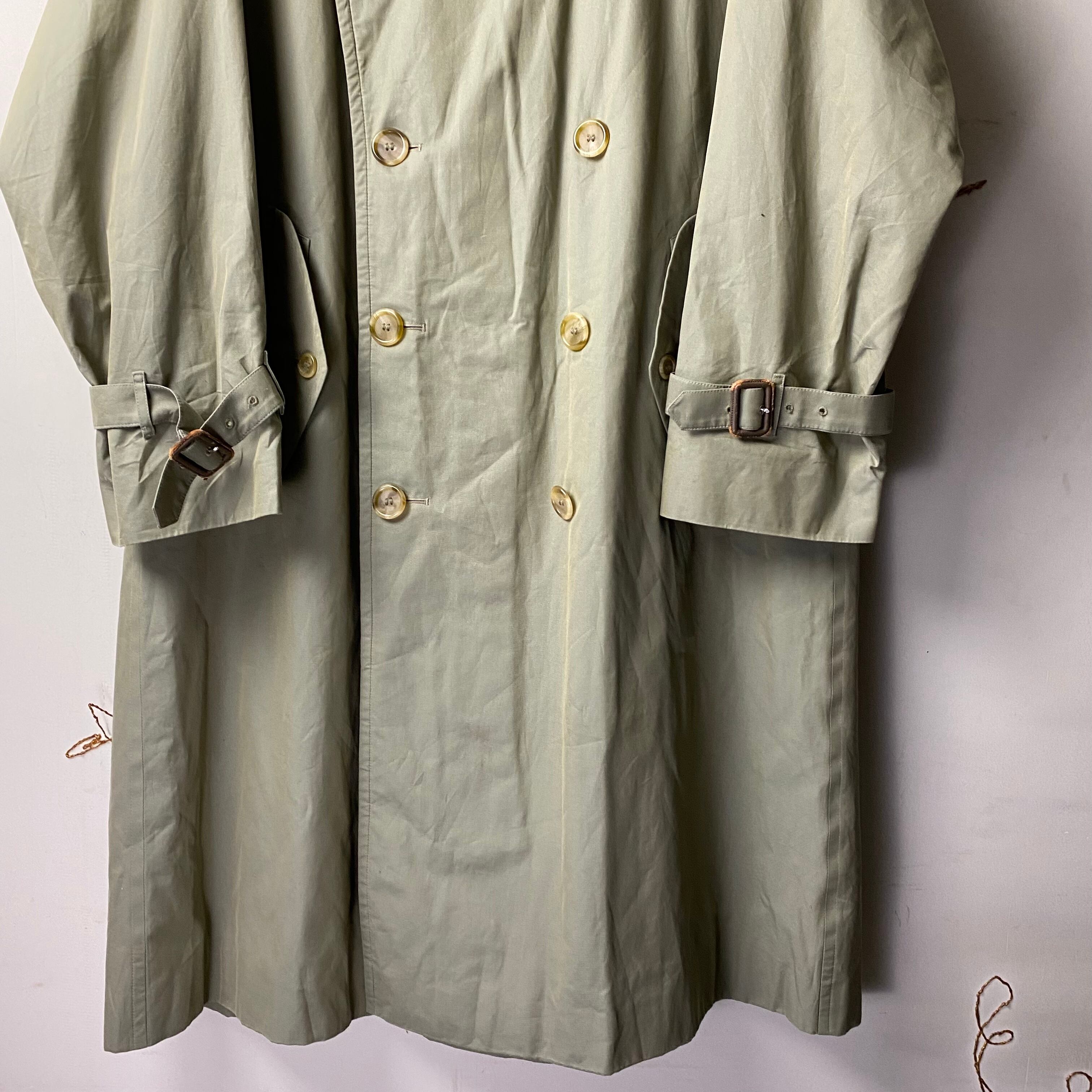 vintage BURBERRYS “one-panel-sleeves” cotton trench coat | NOIR ONLINE