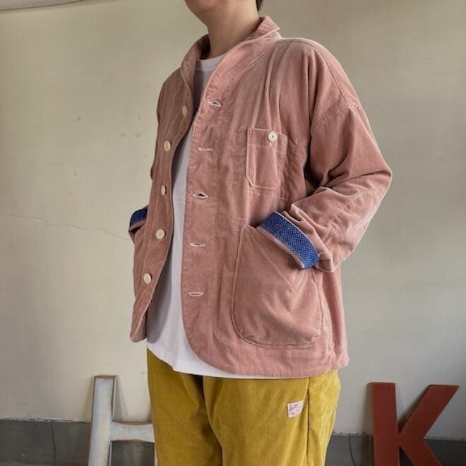 快晴堂 レディース ジャケット きれいなシャンブレーコール シャツ