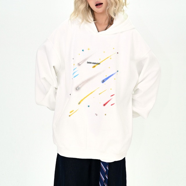 shooting star design hoodie　シューティングスターデザインフーディー　J1337