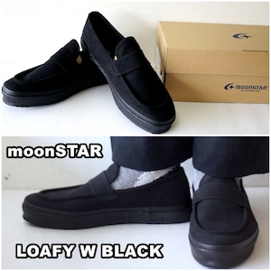 moonstar 　ムーンスター 　ローファー　ローフィー (LOAFY)　LOAFY W BLACK　日本製　メンズ　スニーカー　シューズ