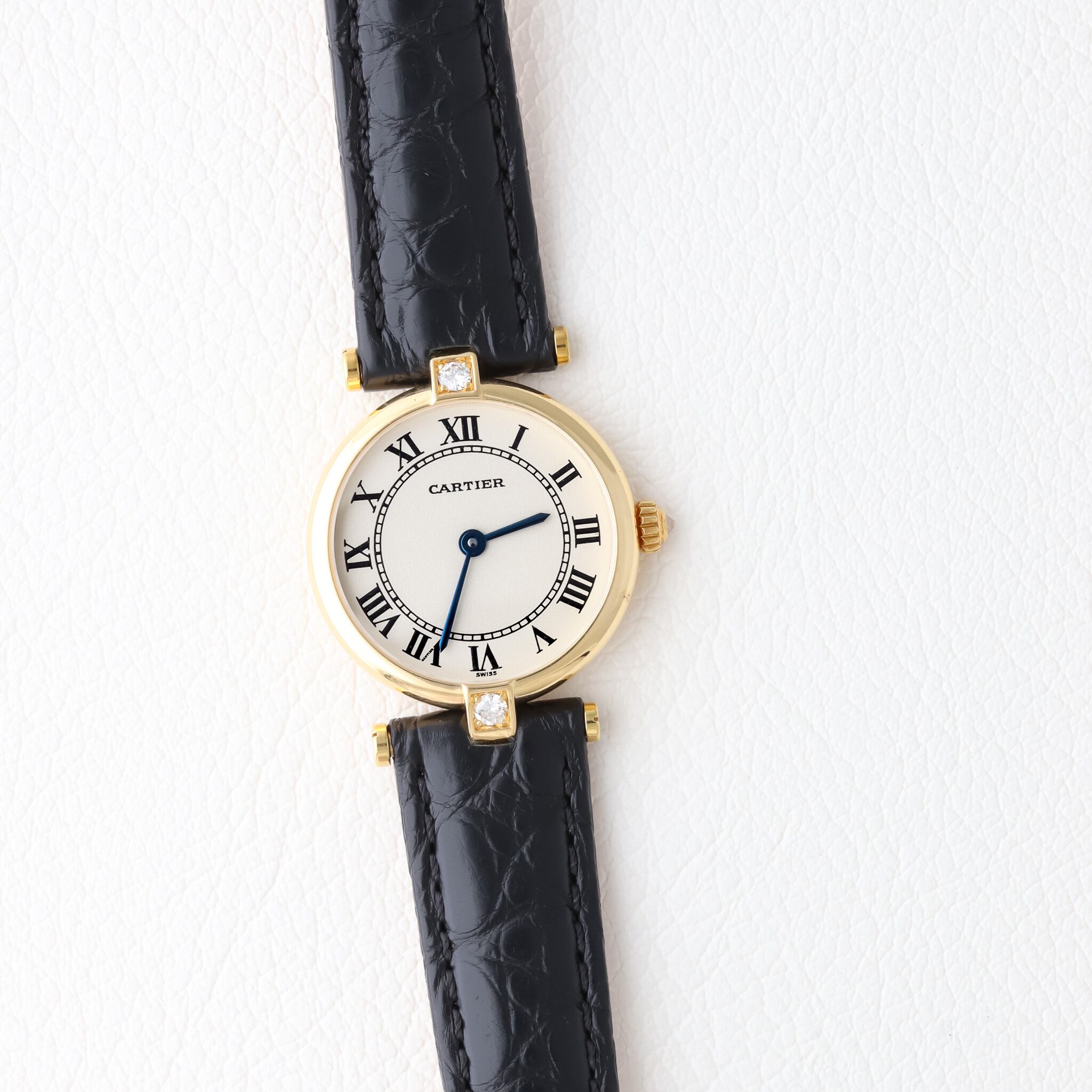 カルティエ ヴァンドーム SM 金無垢 2POINTダイヤ レザー | Ante
