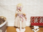 ニットドレスとブーケのお人形　dress me doll 　ピンク 画像8