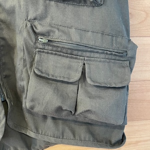 【fishing vest】 フィッシングベスト マルチポケット メンズXL ミリタリーベスト アメリカ古着