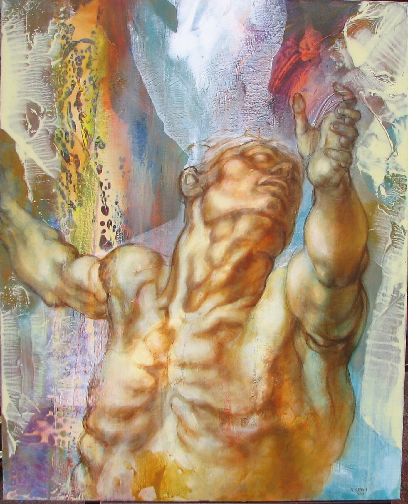 コンテンポラリーアート,大澤哲郎「untitled to-490」F80号アクリル