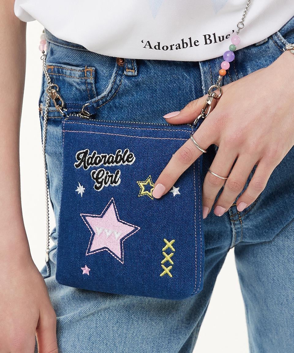 ☆NCT WISH リク 着用！！【VVV】High Teen Denim Mini Cross Bag _