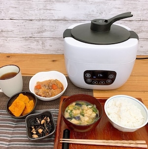 ROOMMATE　アップルポット　糖質カット炊飯・万能調理器ホワイト　NC-F180 WH