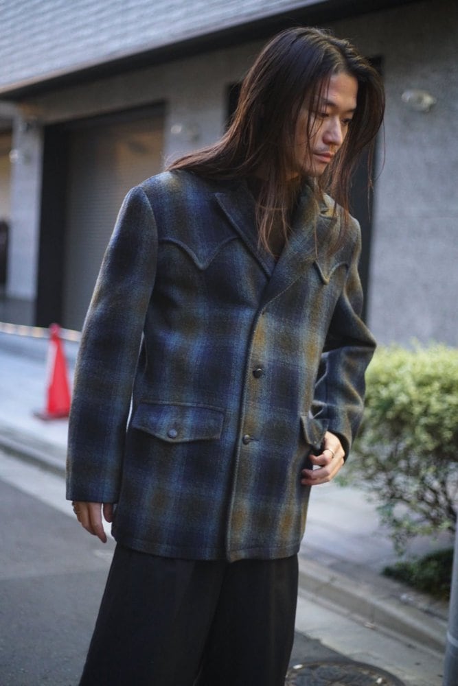 Weather Jack - Made In USA] Vintage Ombre Check Western Wool