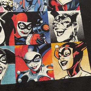 【DC COMIC】ハーレイ・クイン プリント Tシャツ 黒ボディ アメコミ バットマン US古着