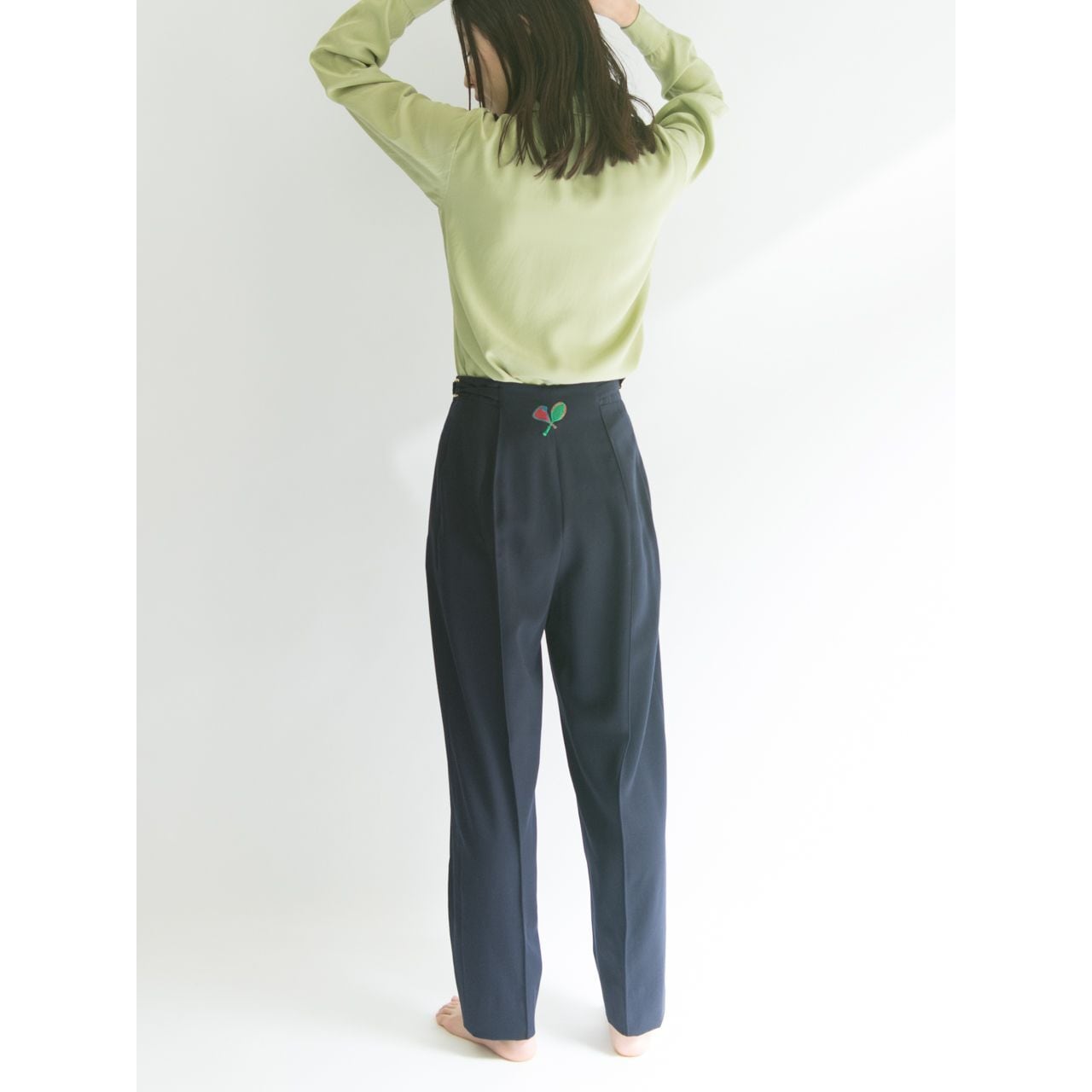 Les Copains】Made in Italy high waist wool trousers pants ...