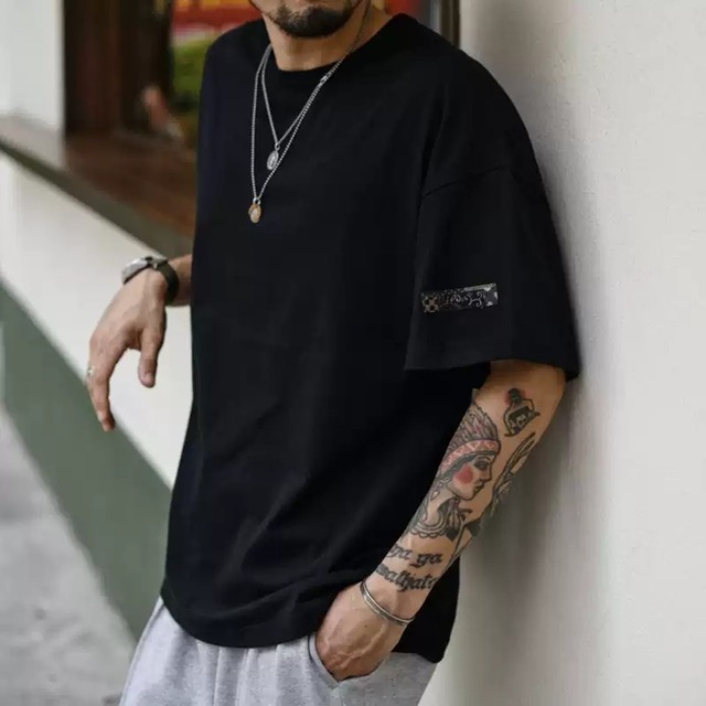 ドロップショルダーシンプルTシャツ 225906