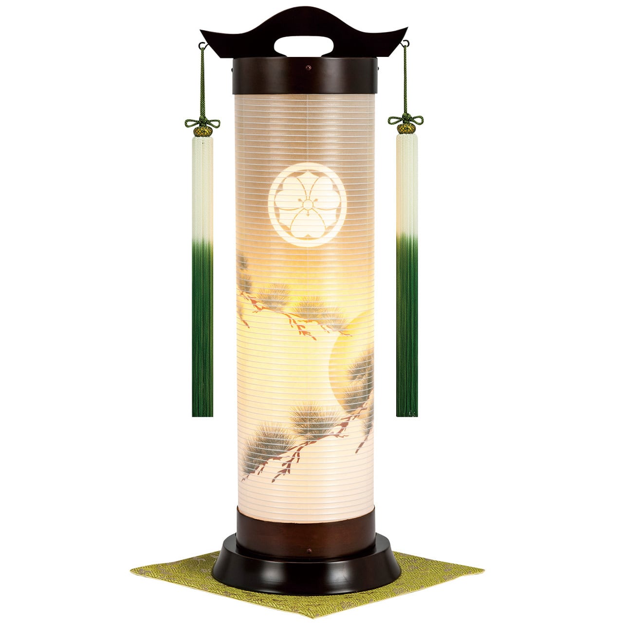 【美品】盆提灯　絹　桜　対 美品】盆提灯 絹 桜 対 【公式通販】