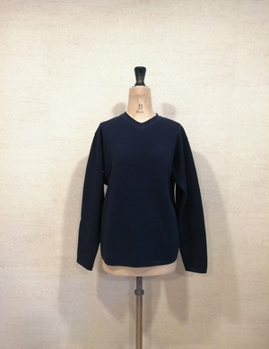 【KEIICHILO】メッシュ調Vネックプルオーバー 　 ネイビー×ブラック