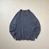 90s GERRY　フェード　長袖Tシャツ　ロンT　ブルーグレー　L 古着