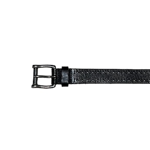GUCCI black color punching leather belt