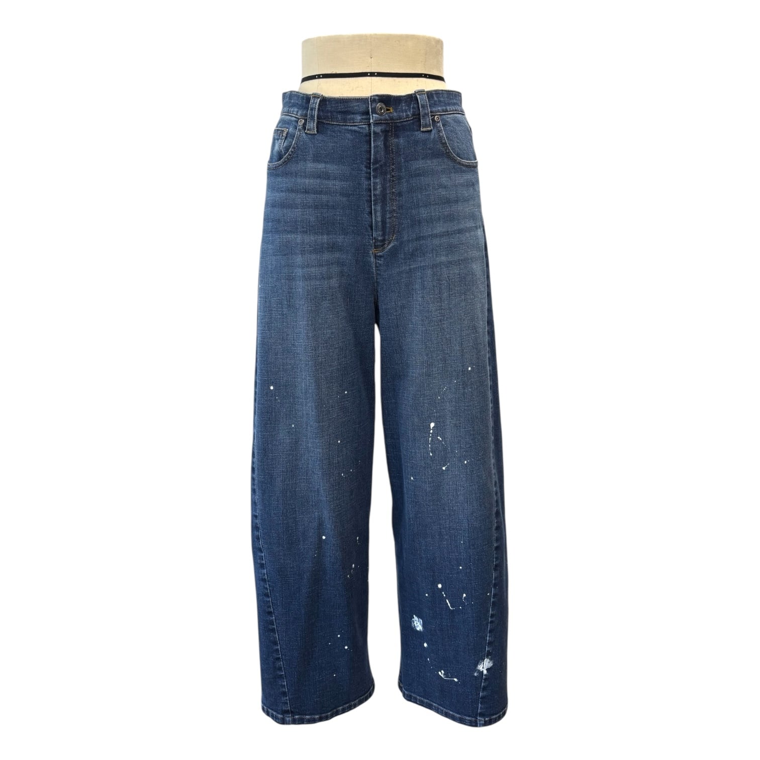 ayaneペイント加工バレルレッグデニムパンツ【新品】 ご予約】ペイント加工バレルレッグデニムパンツ 826543 【AYANE