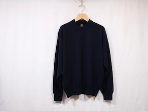 Men’s BATONER” CASHMERE-SILK CREW NECK NAVY”