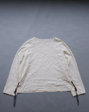 Fujimoto India Fabric Overdyed Smock Shirt (WHITE)