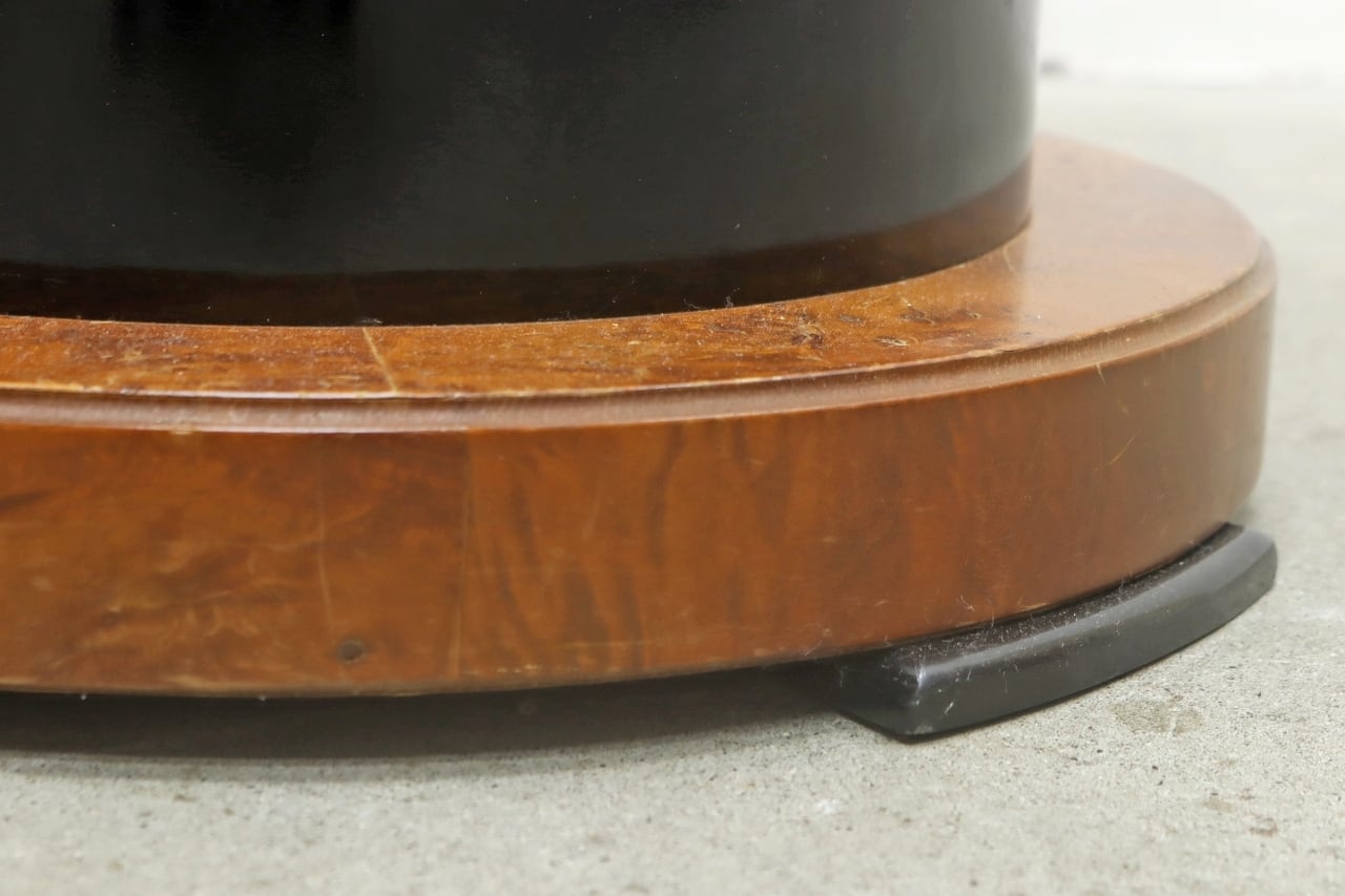 在庫2台 クラシカル 円筒型 花台 展示台 サイドテーブル 鏡面仕上げ