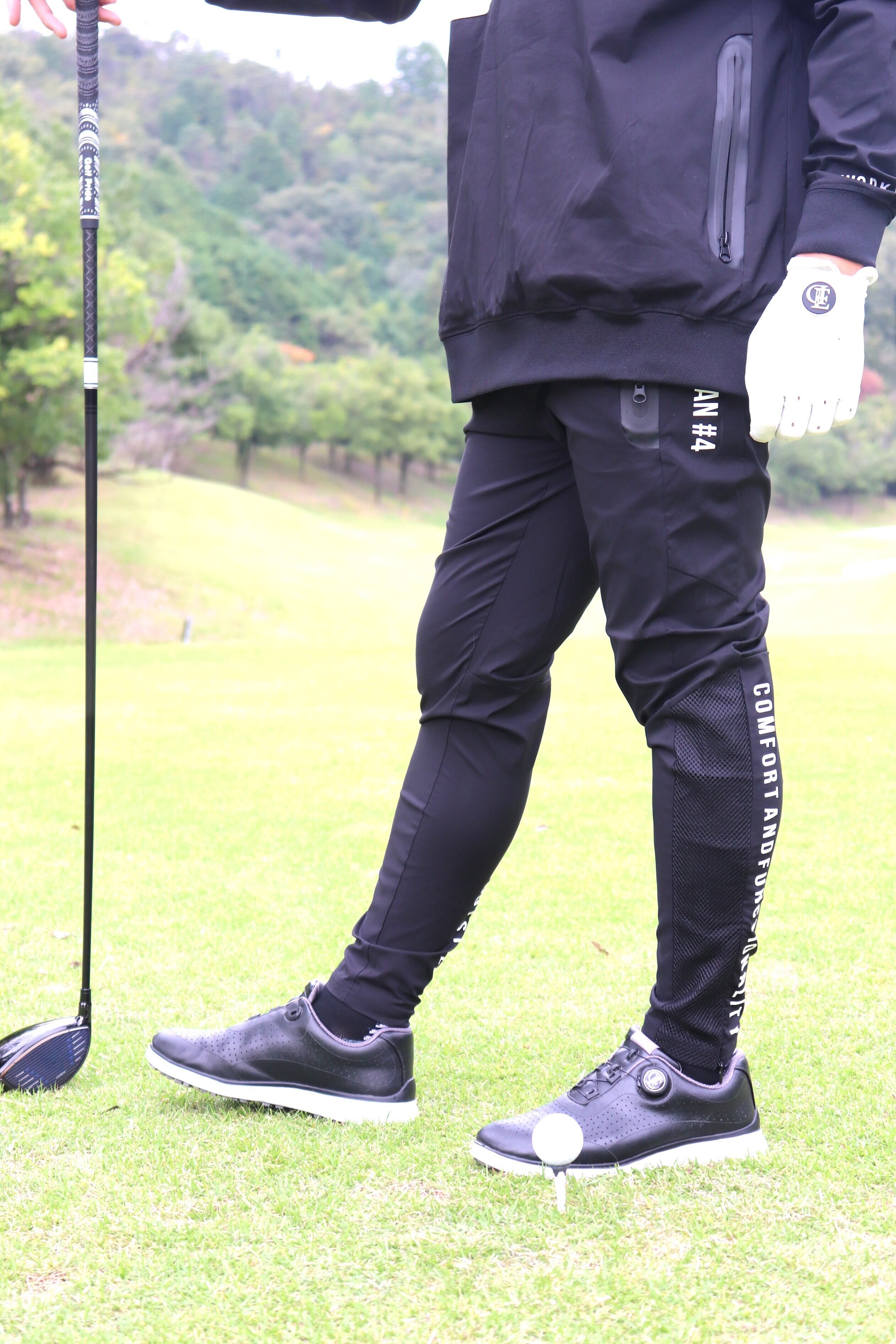 LUXE/R GOLF】（45858）＊撥水加工 防水 ファスナー メッシュ貼り付け