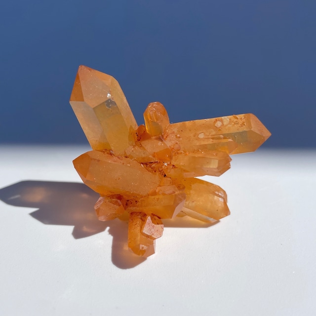 鮮やかオレンジ！タンジェリンクォーツ クラスター01◇Tangerine Quartz ◇ 天然石・鉱物・パワーストーン