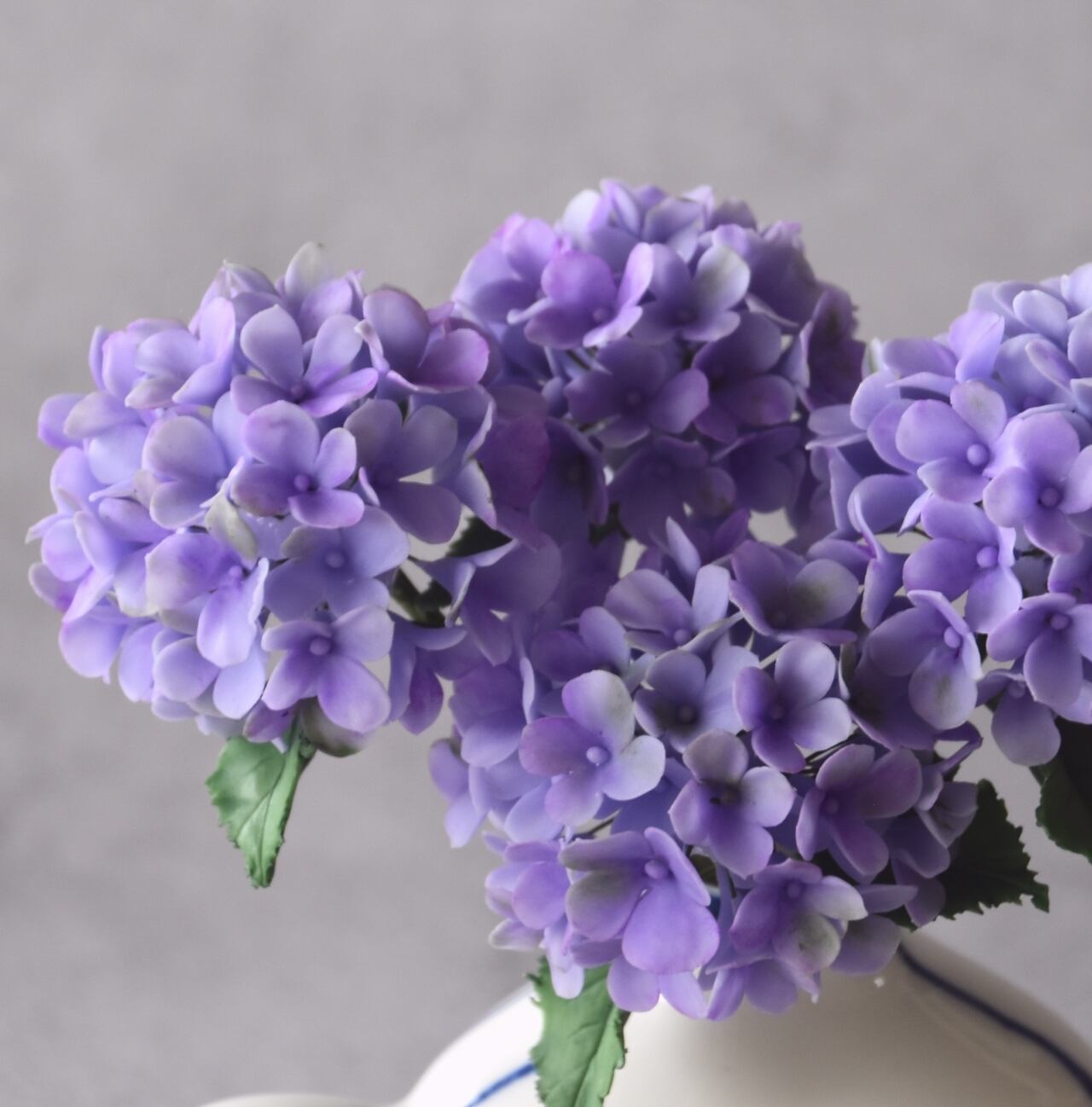 ◇粘土のお花◇ ミニサイズ♪ 秋色紫陽花 パープル A1275 | oldfantasy