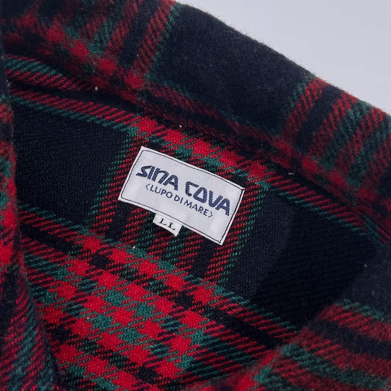 SINA COVA シナコバ 船長ワッペン チェック 長袖 ネルシャツ LL/メンズ