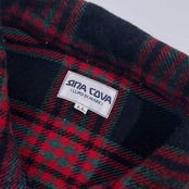 SINA COVA シナコバ 船長ワッペン チェック 長袖 ネルシャツ LL/メンズ