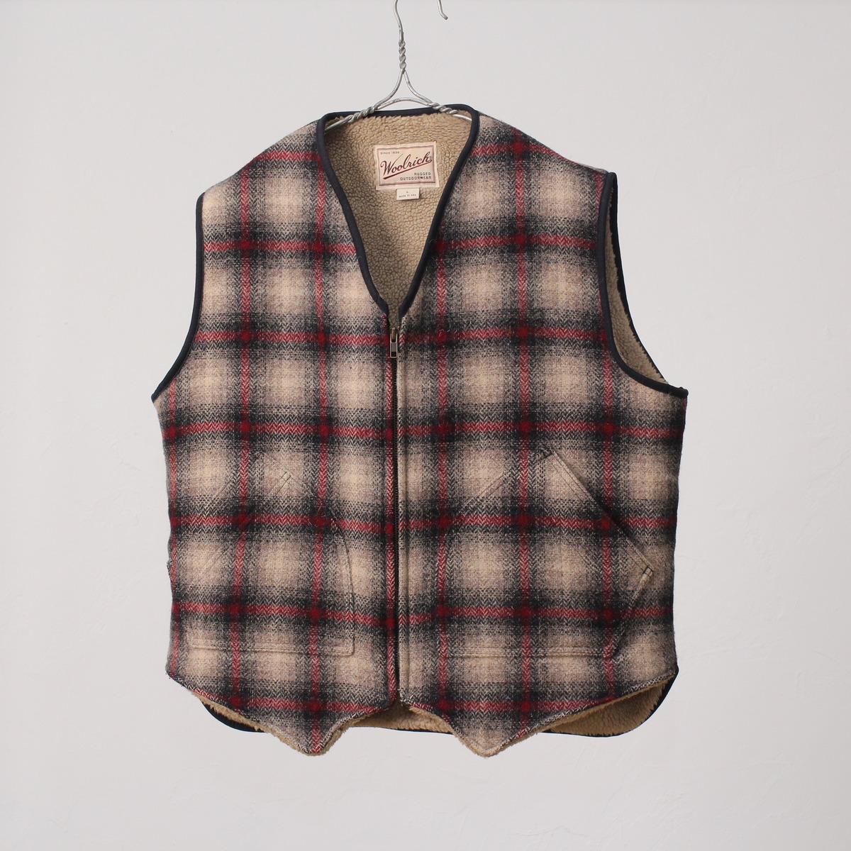 1990's〜WOOL RICH shadow Check wool vest | FRUiT VINTAGE