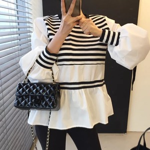 ボーダーブラウスドッキングtops☆