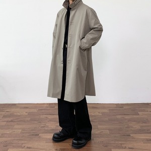 デザインシックボタン薄手コート　954