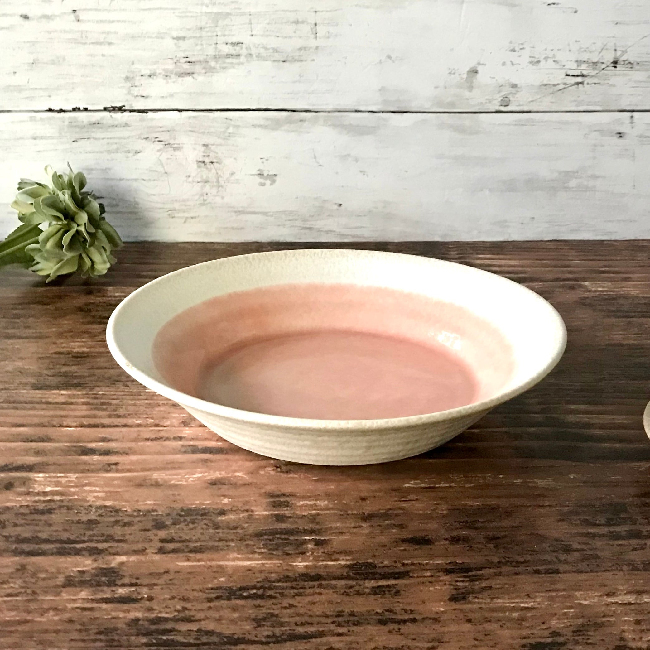 ローゼ 7.0鉢 21cm 浅鉢 和食器 ピンク カフェ食器