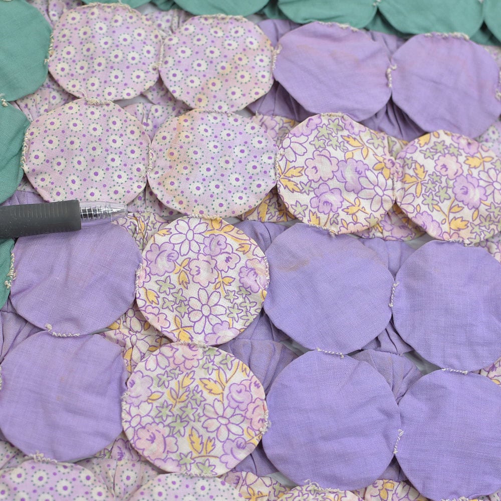 ヨーヨーキルト 小花柄 Remake ハンドメイド デザイン リメイク ヨーヨーキルト ロング