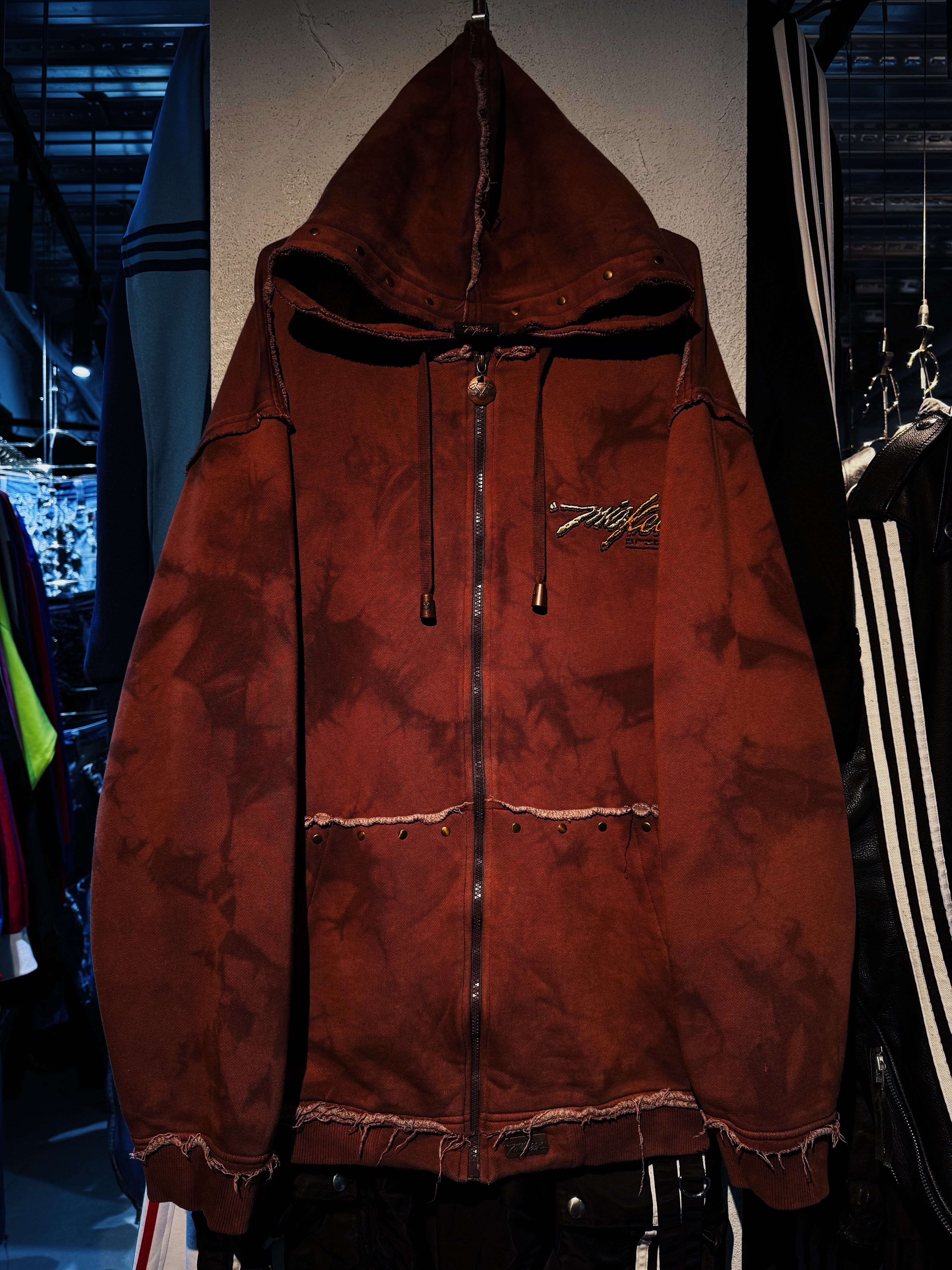 "Miskeen Originals"embroidery design full zip fade hoodie