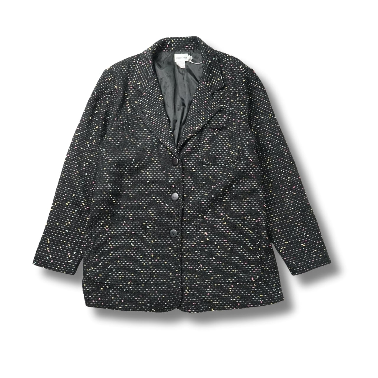 newport news ニューポートニュース カラーネップ ツイード テーラードジャケット(表記12・実寸メンズM相当)|NA476