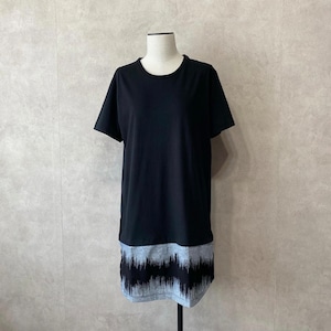 Side slit Tshirt / sound wave【AS SUPERSONIC】