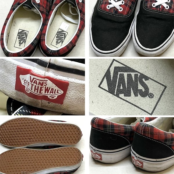 1点物◇バンズVANSエラERAチェック柄スニーカー古着13メンズ31