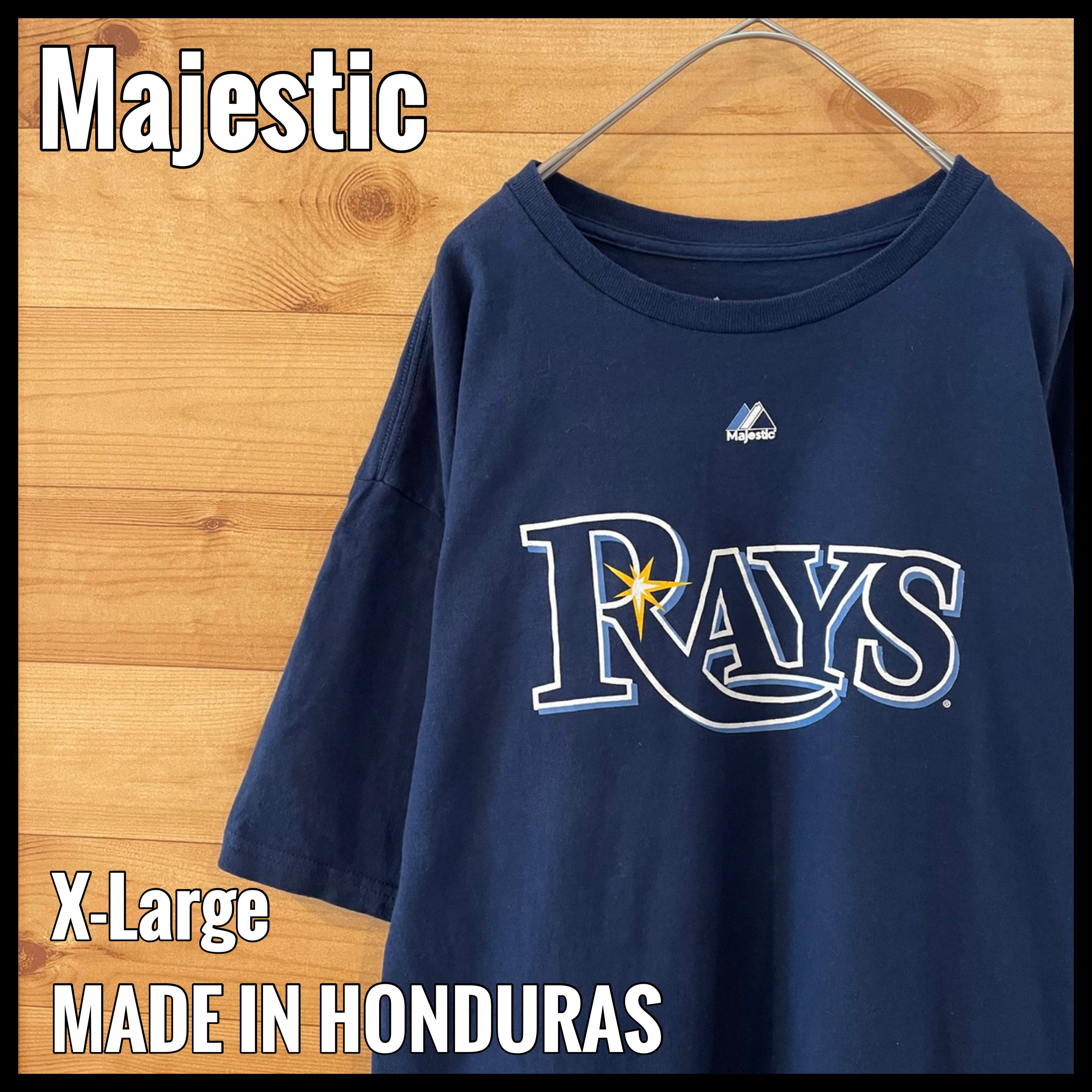 majestic】MLB RAYS Tシャツ レイズ 背番号3 ロンゴリア ナンバリング