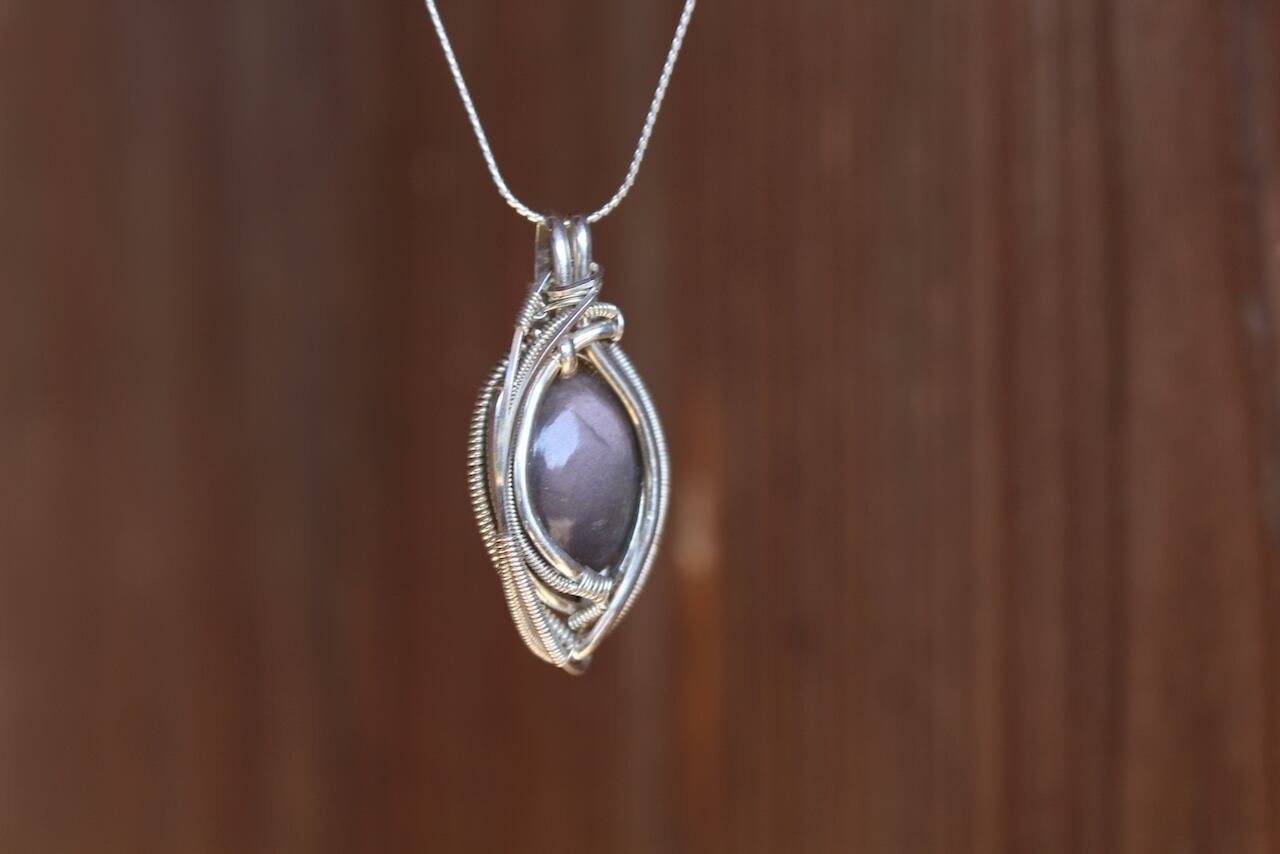 Labradorite silver925 wirewrapping pendant