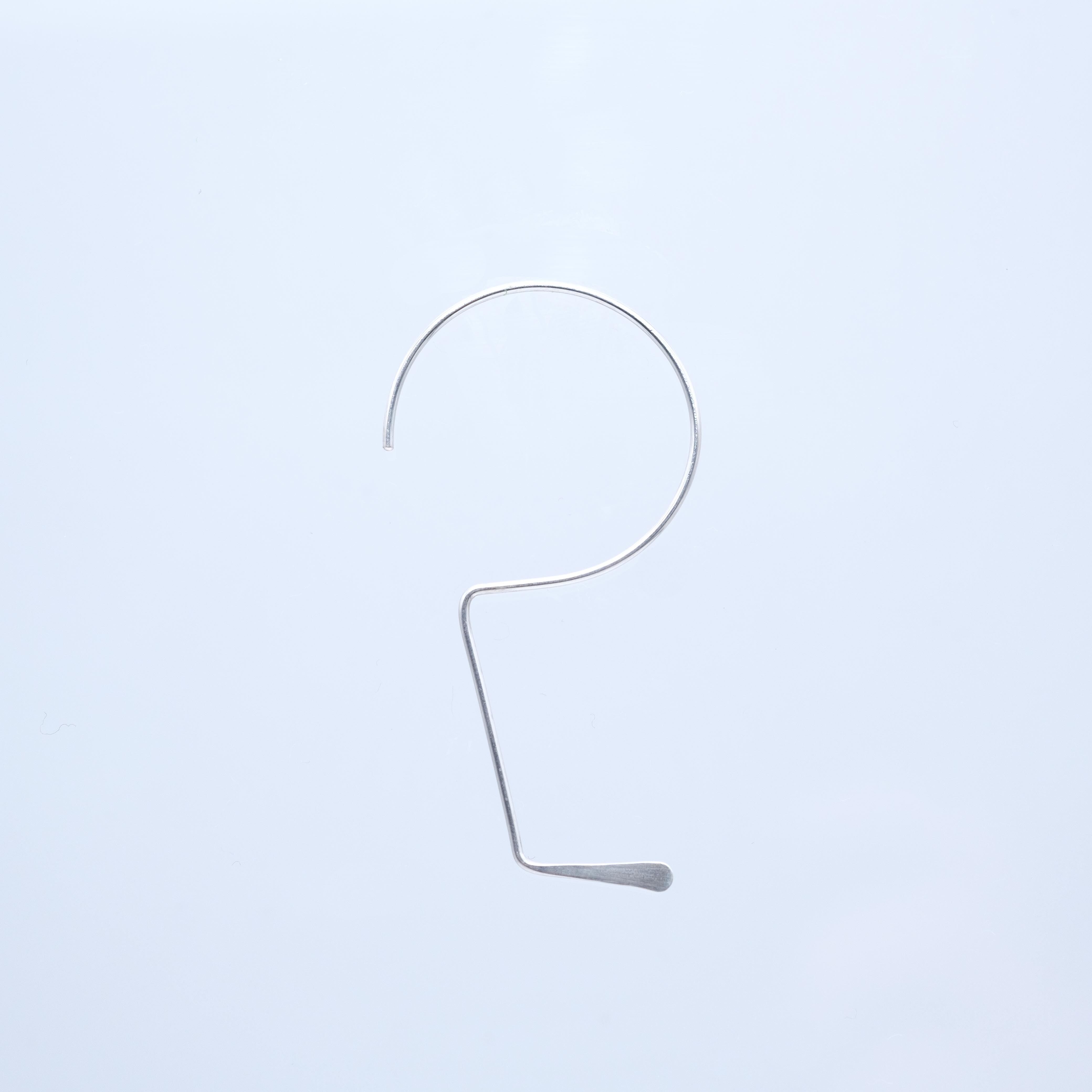 5」hook pierce silver | coloq
