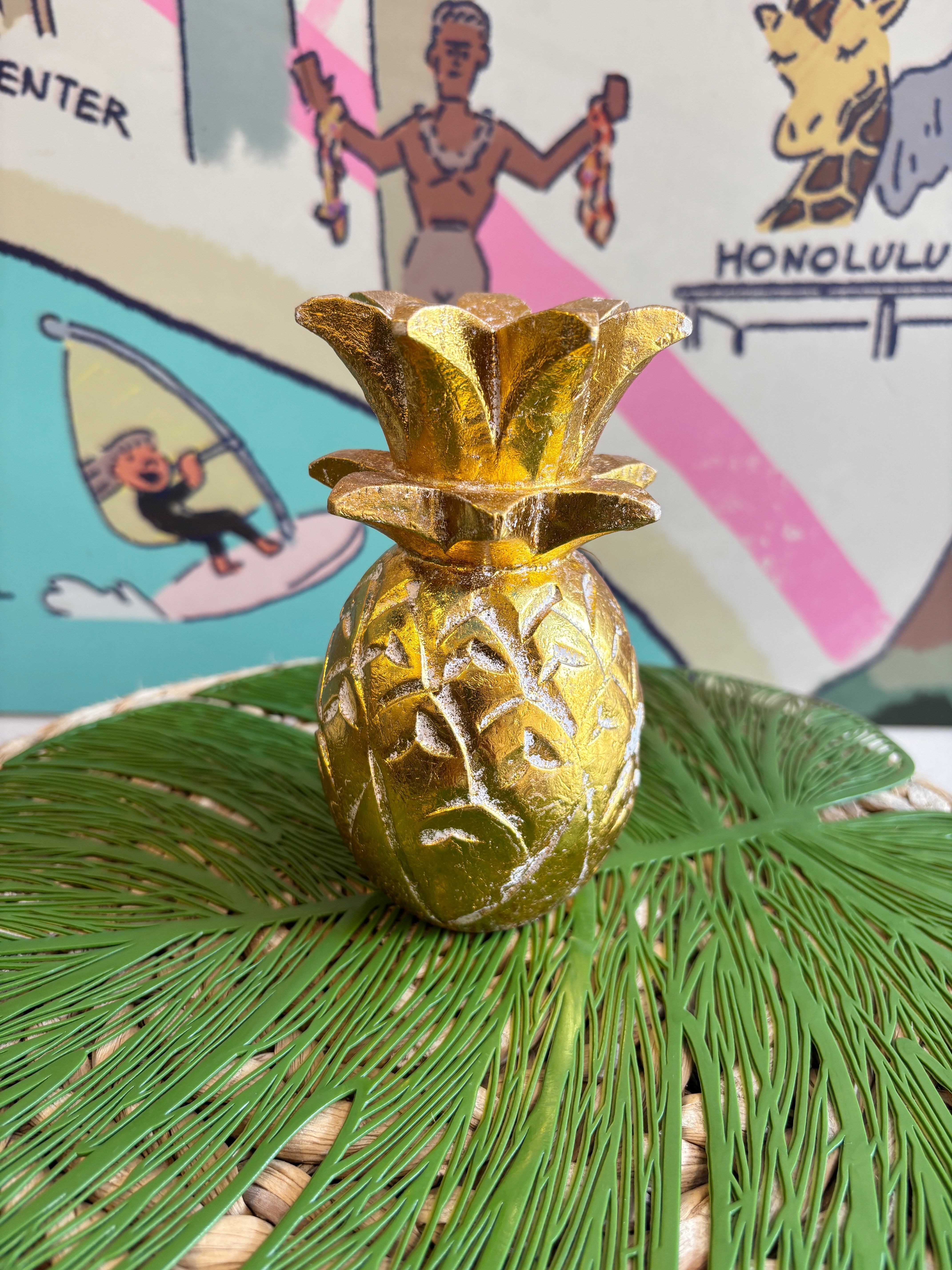 サンライズギャラリー】パイナップル スタンド 置物 ハワイアン