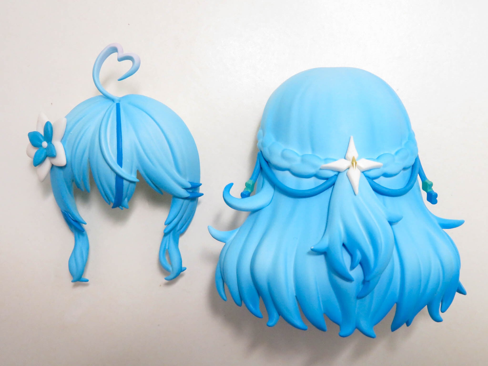 再入荷(A-ランク)【2115】 雪花ラミィ 髪パーツ ロング ねんどろいど