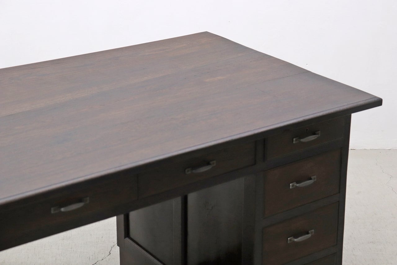 沼津店】レトロ 無垢材 片袖机 作業台 PC デスク 書斎 展示台 飾り台