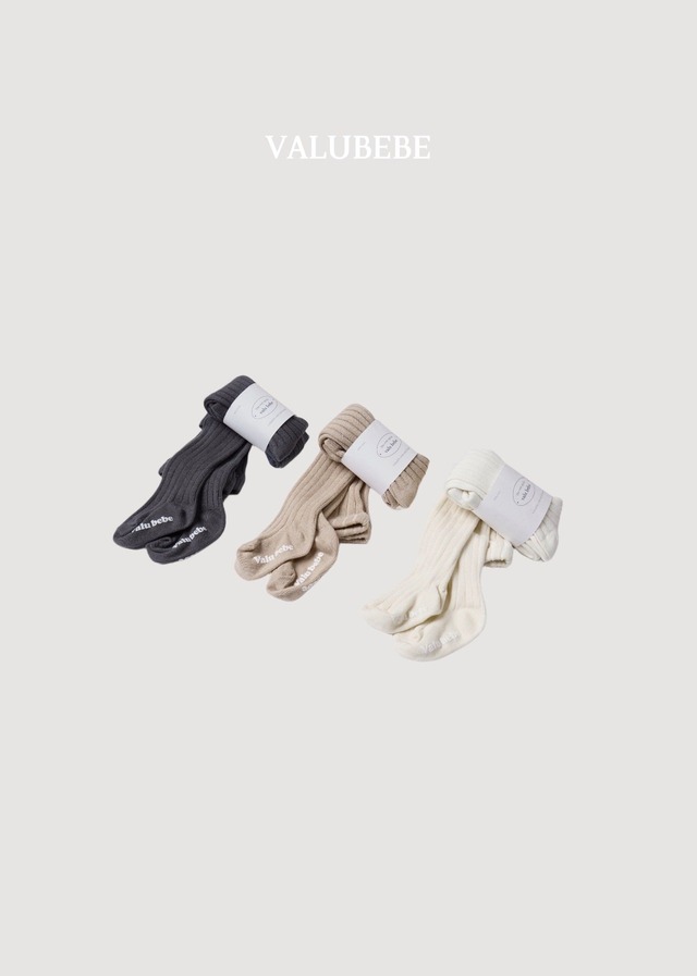 【取寄】valubebe｜valubebe ribbed tights｜バルベベリブタイツ｜S-M｜baby&toddler｜26 autumn