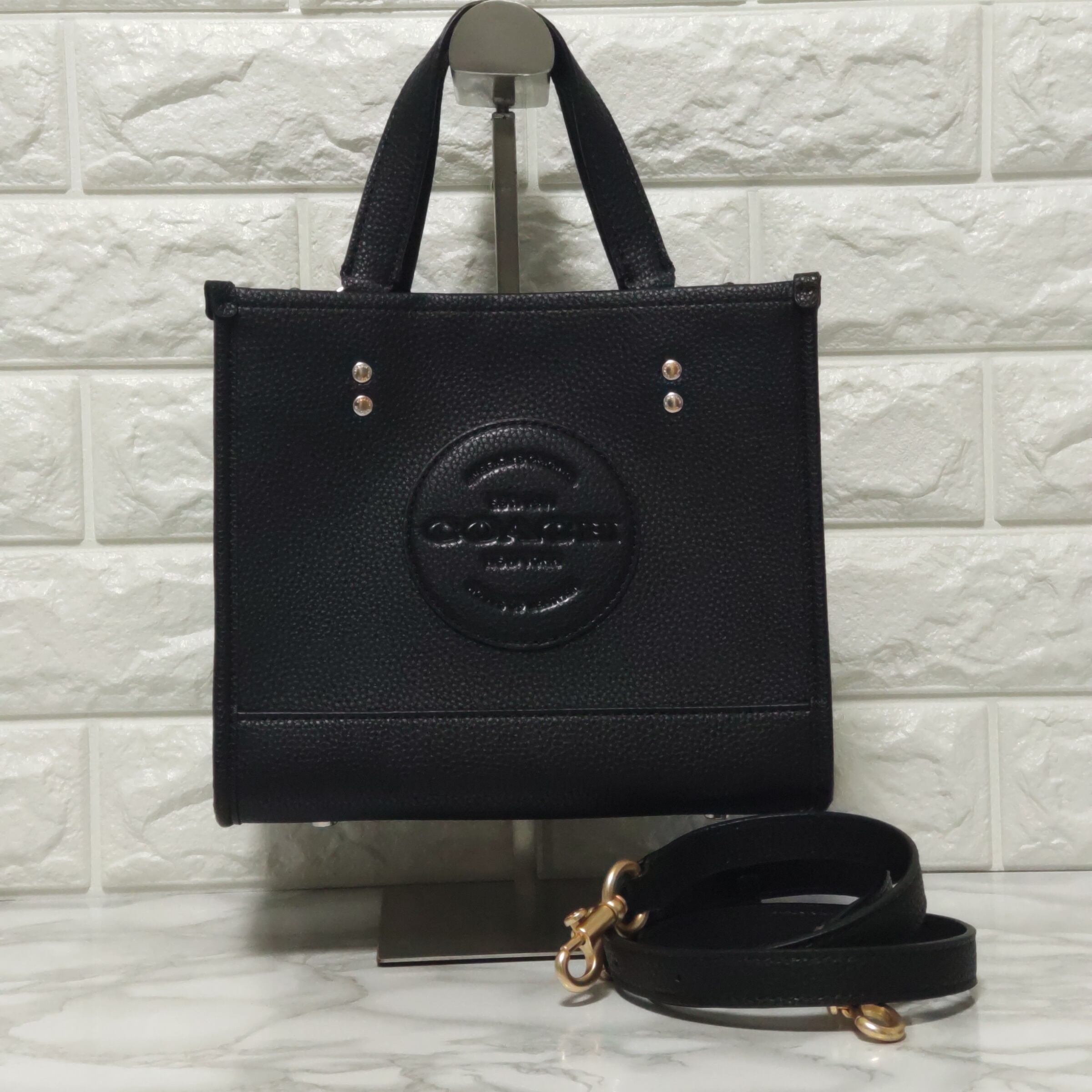 COACH コーチ トートバッグ ハンドバッグ ブラック デンプシー  