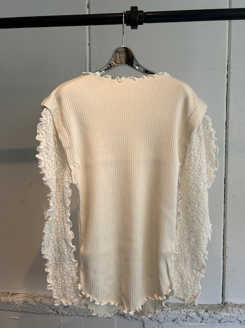 DECOdepuis1985  wide rib lace sleeve tops