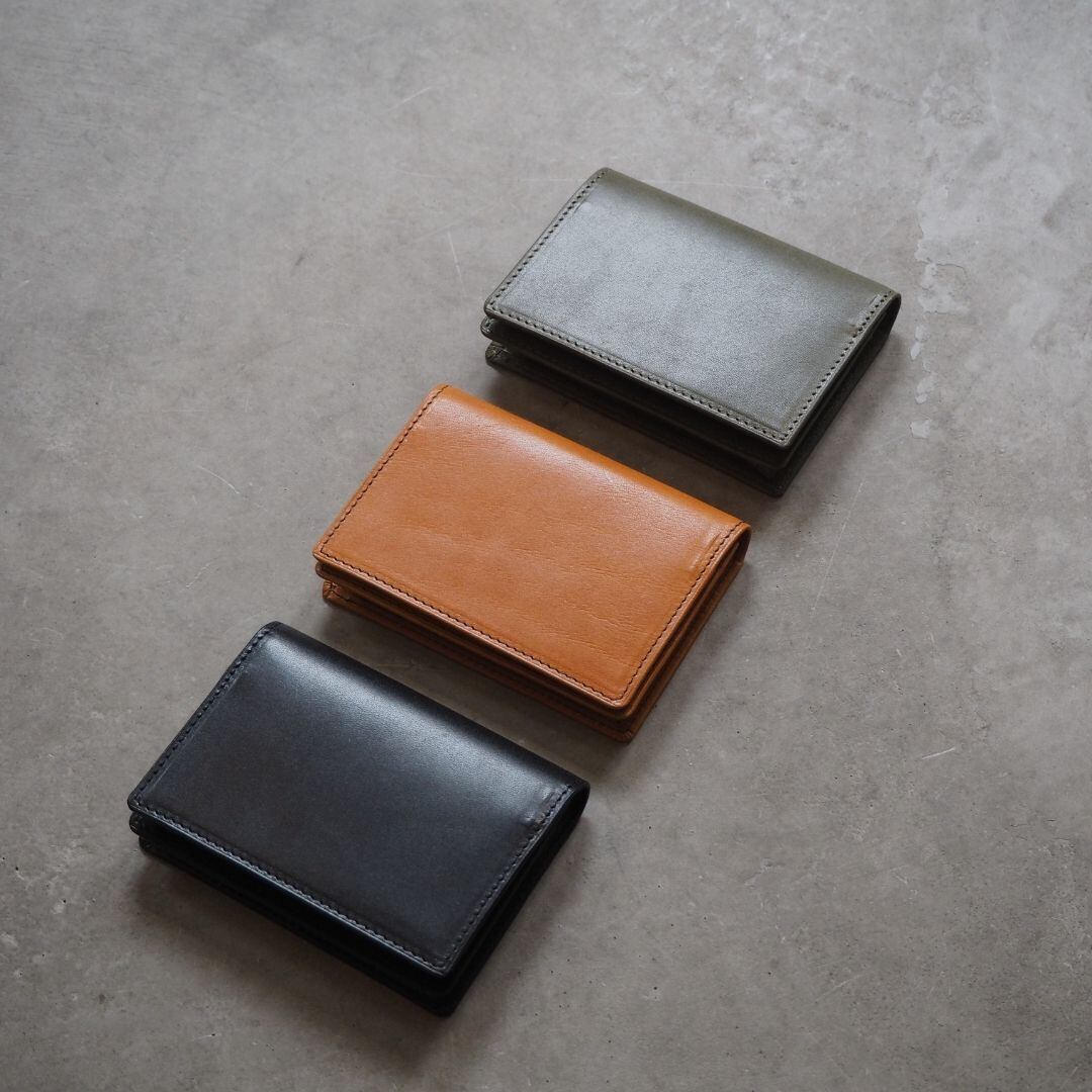 栃木レザー】本革通しマチ名刺入れ（50枚収納可能）〈Leather Business