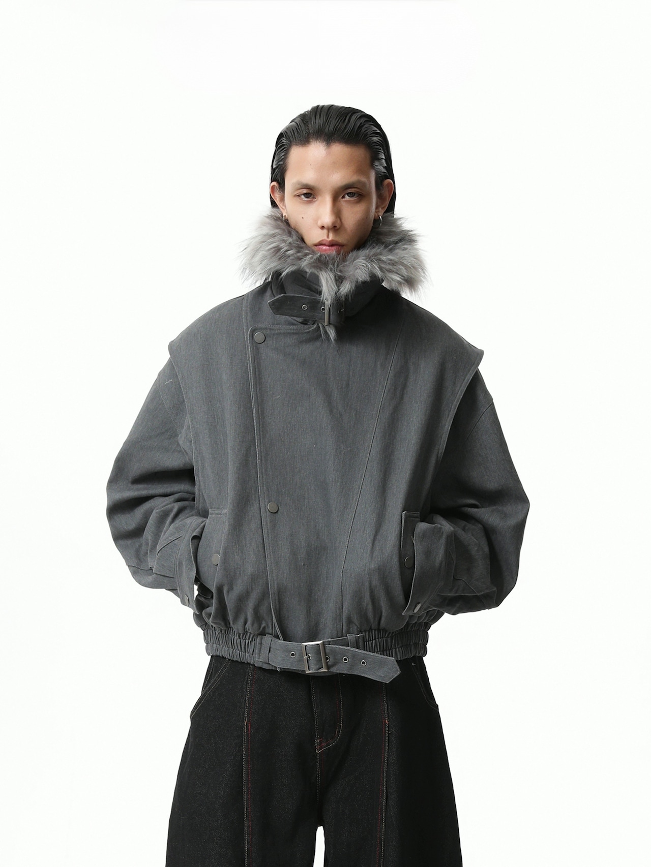 BOOGOOVOGUE Structural Fur Puffer