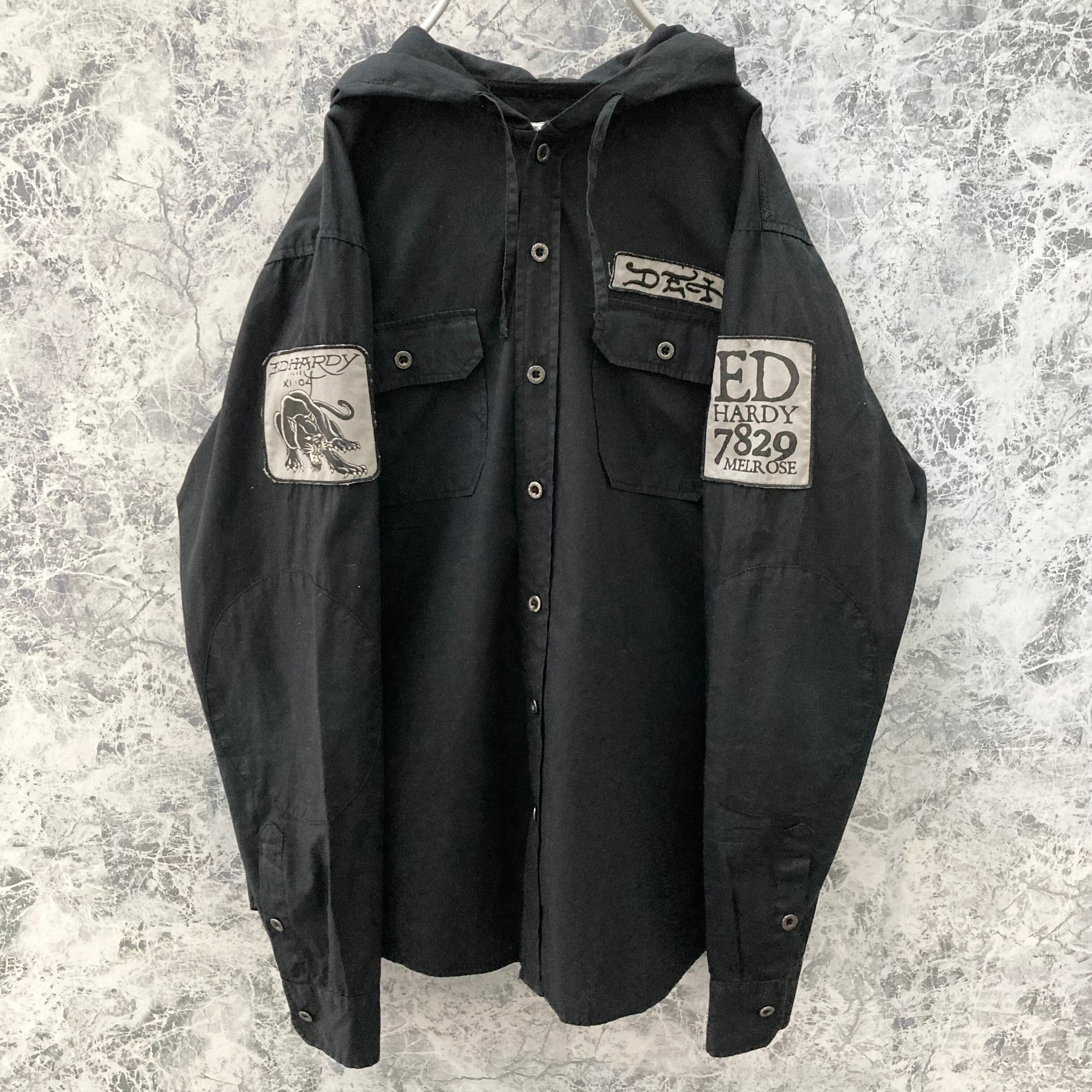 IT171 激レアUS古着エドハーディーバックスカルデザイン刺繍ロゴ IT171 激レアUS古着エドハーディーバックスカルデザイン刺繍ロゴ
